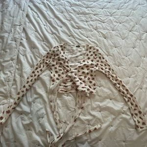 Brandy Melville Cropped Wrap Top - One size